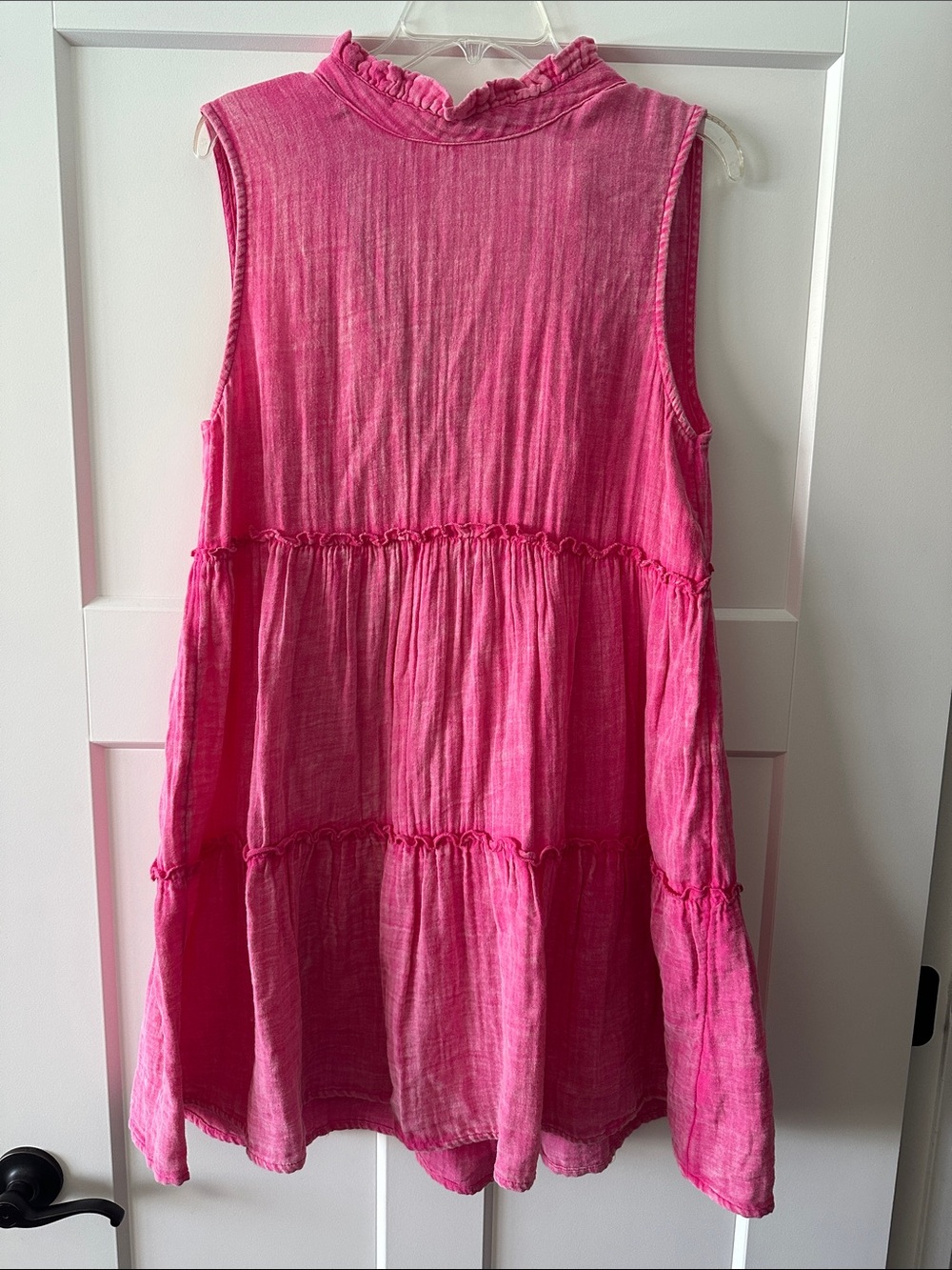 Simply Southern Pink Sleeveless Tiered Dress